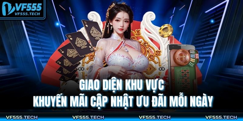 Giao diện khu vực khuyến mãi cập nhật ưu đãi mỗi ngày